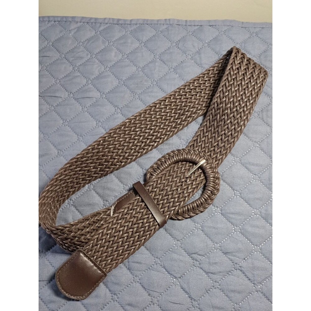 Wide Dark Brown Rope Belt